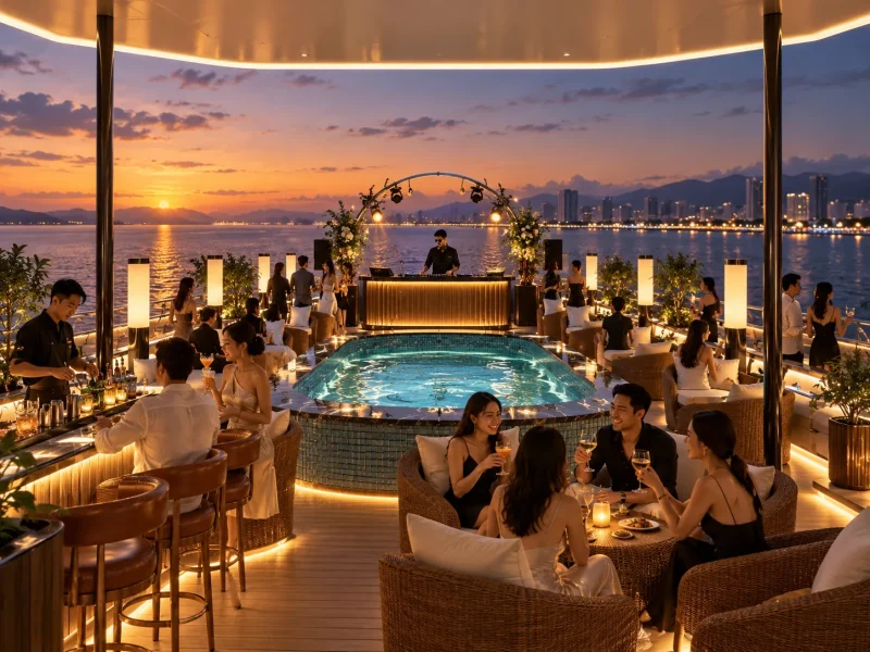 Halora Cruise Sky Deck Bar and Sunset Cocktail Party