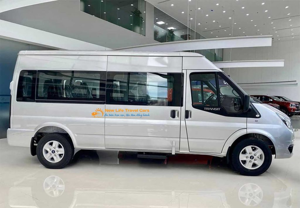 Modern 16-seater passenger van ready for private 2-day 1-night tour from Nha Trang to Da Lat highlands